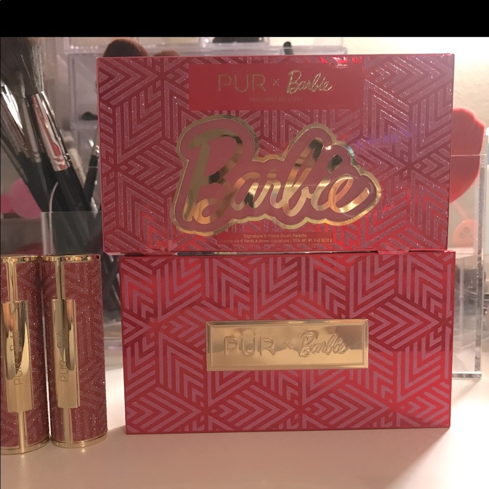 PUR x Barbie Face Set Including Blush Palette, Highlighter, Gloss and Lipstick